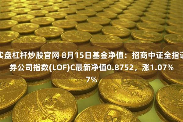 实盘杠杆炒股官网 8月15日基金净值：招商中证全指证券公司指数(LOF)C最新净值0.8752，涨1.07%