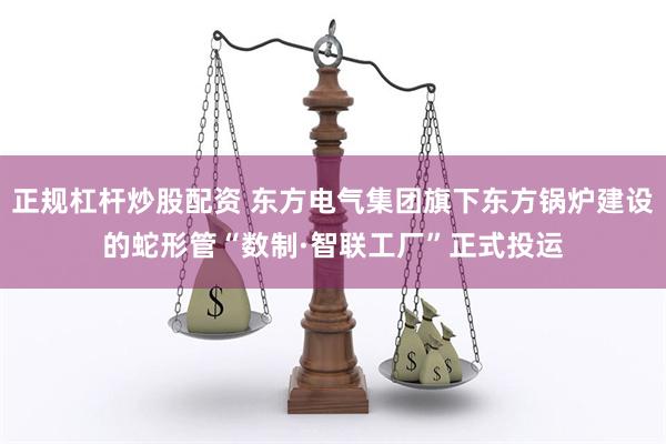 正规杠杆炒股配资 东方电气集团旗下东方锅炉建设的蛇形管“数制·智联工厂”正式投运