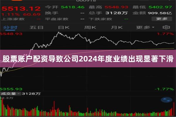 股票账户配资导致公司2024年度业绩出现显著下滑