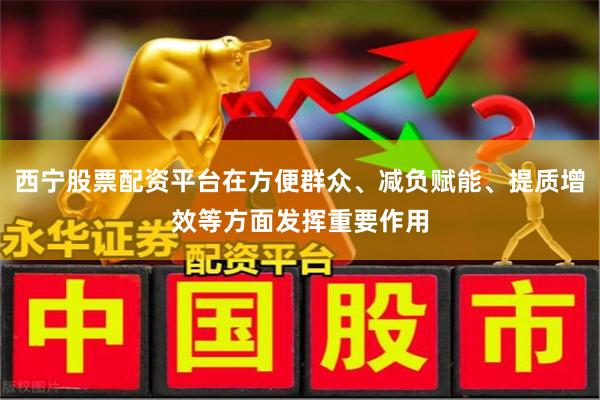 西宁股票配资平台在方便群众、减负赋能、提质增效等方面发挥重要作用